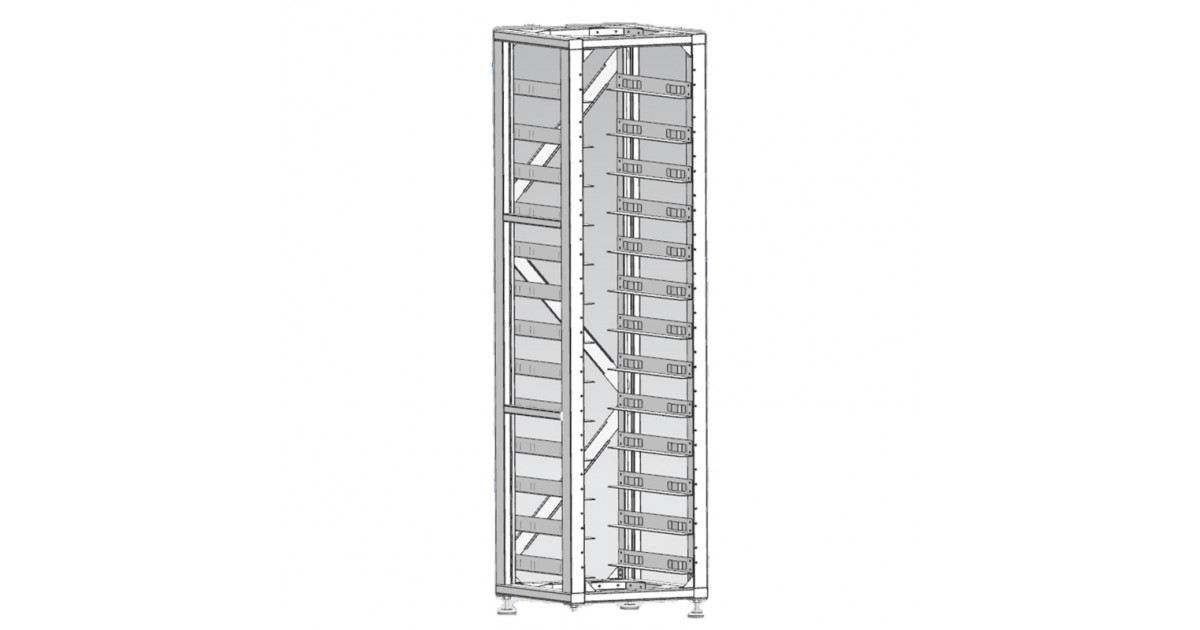 DEYE кутия rack за 12 батерии и BMS